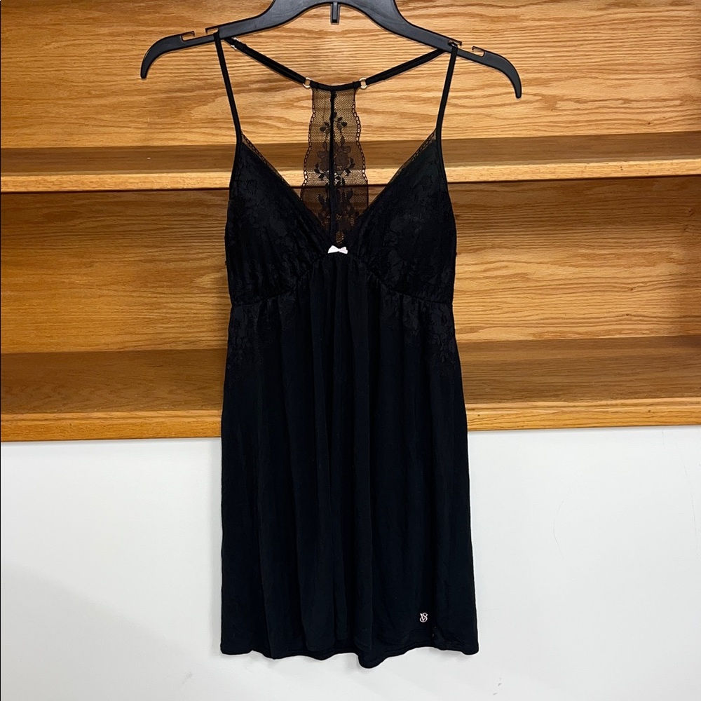 Victoria's Secret Black Lace Chemise